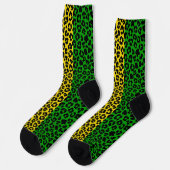 Jamaicaanse Rasta Vlag Kleuren Leopard Print Sokken (Links)