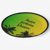 Jamaicaanse Reggae Caribbean Verjaardag Papieren Bordje (Gekanteld)