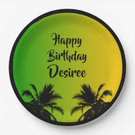 Jamaicaanse Reggae Caribbean Verjaardag Papieren Bordje