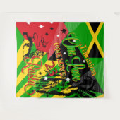 Jamaicaanse Reggae Party Tapestry Wandkleed (Voorkant (horizontaal))