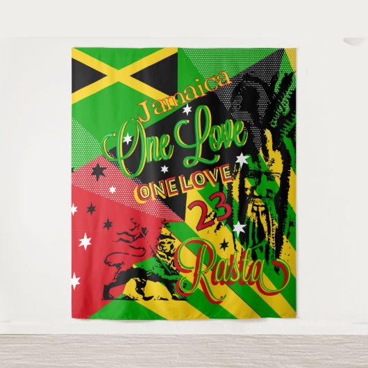 Jamaicaanse Reggae Party Tapestry Wandkleed (Voorkant)