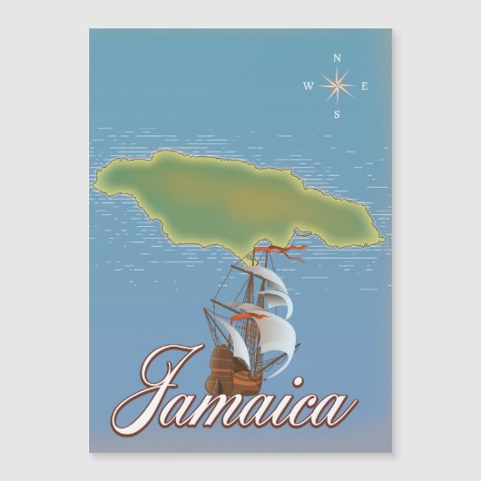 Jamaicaanse reis eiland kaart (Voorkant)