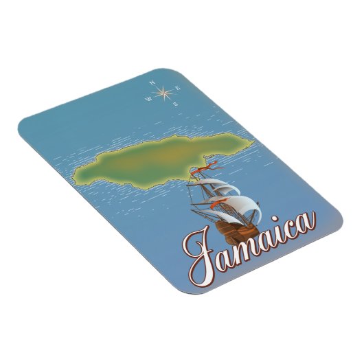 Jamaicaanse reis eiland kaart magneet (Rechterzijde)