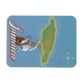 Jamaicaanse reis eiland kaart magneet (Horizontaal)