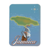 Jamaicaanse reis eiland kaart magneet (Verticaal)