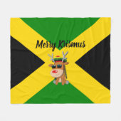 Jamaicaanse rendier kerstdeken fleece deken (Voorkant (Horizontaal))