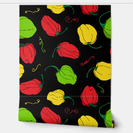 Jamaicaanse Restaurant Scotch Bonnet Patroon Behang