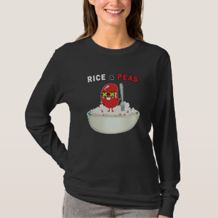 Jamaicaanse Rijst en Erwten Jamaicaanse Vlag Kleur T-shirt
