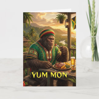 Jamaicaanse sasquatch Yum mon Vouwkaart Kaart