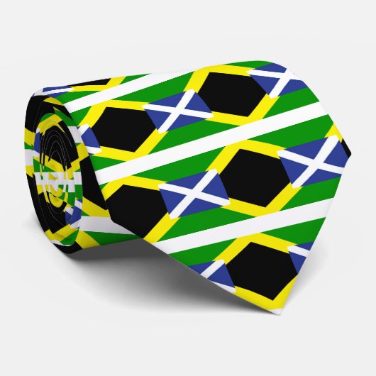 Jamaicaanse Schotse vlag - Jamaica - Schotland Stropdas (Opgerold)