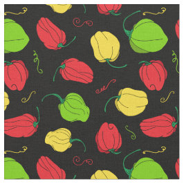 Jamaicaanse Scotch Bonnet Chili Pattern Stof