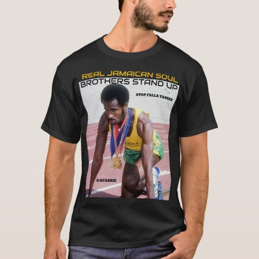 Jamaicaanse SOUL BROTHERS Basic Donker T-shirt (Voorkant)