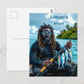 Jamaicaanse speervisser briefkaart (Voorkant / Achterkant)