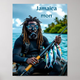 Jamaicaanse speervisser poster