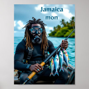 Jamaicaanse speervisser poster