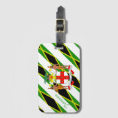 Jamaicaanse strempenvlag bagagelabel (Voorkant (verticaal))