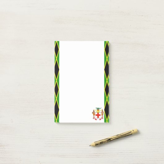 Jamaicaanse strempenvlag post-it® notes (Op bureau)