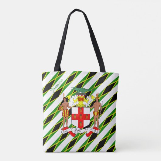 Jamaicaanse strempenvlag tote bag (Achterkant)
