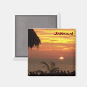Jamaicaanse Sunset Magnet - Gepersonaliseerd (Voorkant / Achterkant)