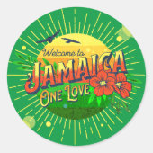 Jamaicaanse Toerist Welkom Sticker (Voorkant)