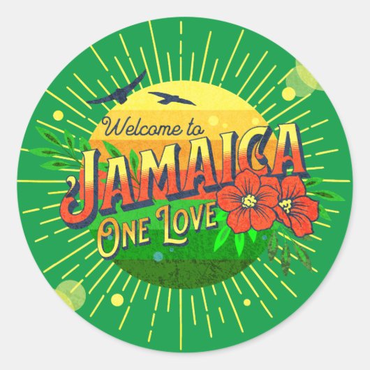 Jamaicaanse Toerist Welkom Sticker (Voorkant)