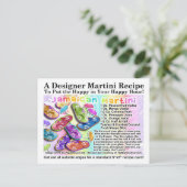 Jamaicaanse Tropical Martini Recept Kaart Briefkaa (Staand voorkant)