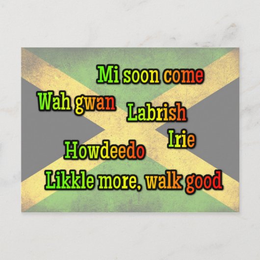 Jamaicaanse uitdrukkingen briefkaart (Voorkant)