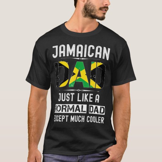 Jamaicaanse vaders Dag Jamaica Vlag Mannen Birthda T-shirt (Voorkant)