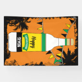 Jamaicaanse verjaardag Happy Earthstrong Rum fles Spandoek (Horizontaal)