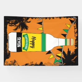 Jamaicaanse verjaardag Happy Earthstrong Rum fles Spandoek