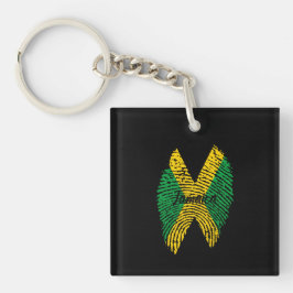 Jamaicaanse vingerafdruk sleutelhanger