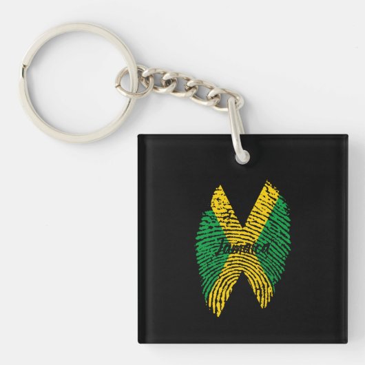 Jamaicaanse vingerafdruk sleutelhanger (voorkant)