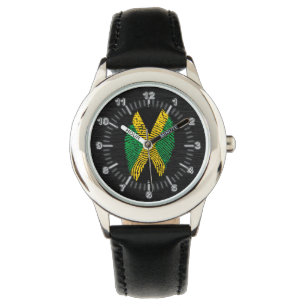 Jamaicaanse vingerafdrukvlag horloge