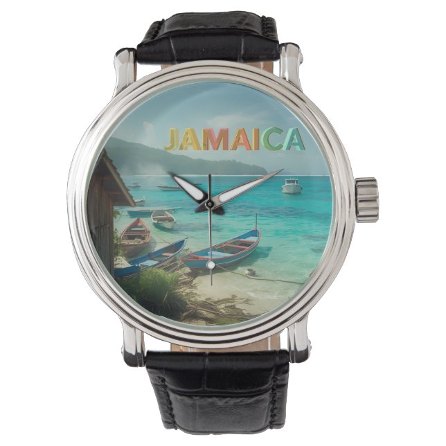 Jamaicaanse vis hut horloge (Voorkant)