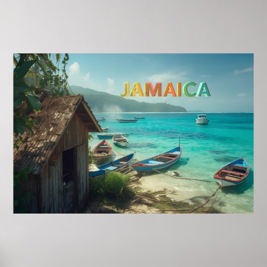 Jamaicaanse vissermanhut poster (Voorkant)