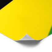 Jamaicaanse vlag aan de rand met Jamaica Word Poster (Hoek)