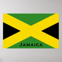 Jamaicaanse vlag aan de rand met Jamaica Word
