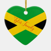 Jamaicaanse vlag| Aangepaste kerstversiering Keramisch Ornament (Voorkant)