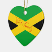 Jamaicaanse vlag| Aangepaste kerstversiering Keramisch Ornament (Links)