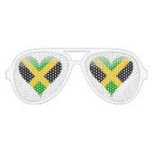 Jamaicaanse vlag aviator zonnebril (Voorkant)