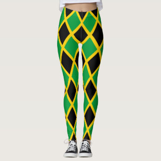 Jamaicaanse vlag betegeld leggings
