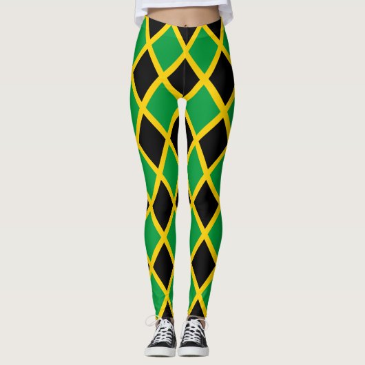Jamaicaanse vlag betegeld leggings (Voorkant)