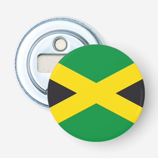 Jamaicaanse vlag button flesopener (Voorkant)