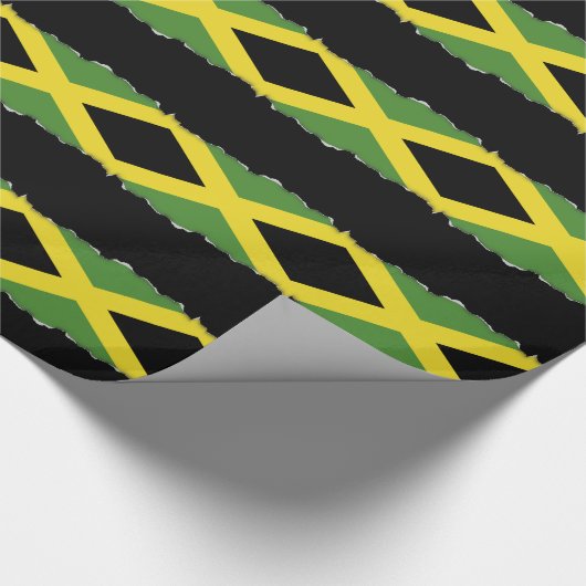 Jamaicaanse vlag cadeaupapier (Hoek)