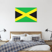 Jamaicaanse vlag canvas afdruk (Insitu (Slaapkamer))
