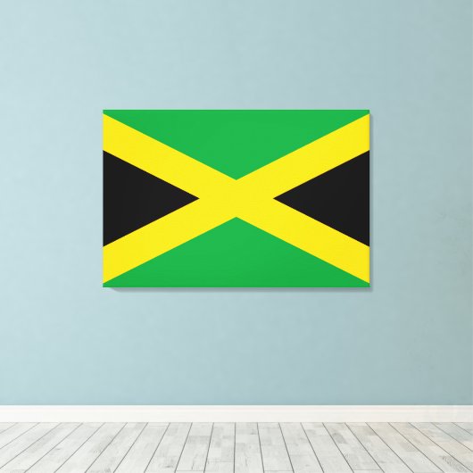 Jamaicaanse vlag canvas afdruk (Insitu (Houten vloer))