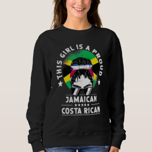 Jamaicaanse vlag Costa Rica Getrokken Vrouwen Meis Trui