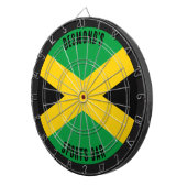 Jamaicaanse vlag dartbord (Voorkant Rechts)