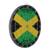 Jamaicaanse vlag dartbord (Voorkant Links)
