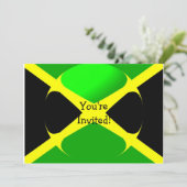 Jamaicaanse vlag elke keer kaart (Staand voorkant)